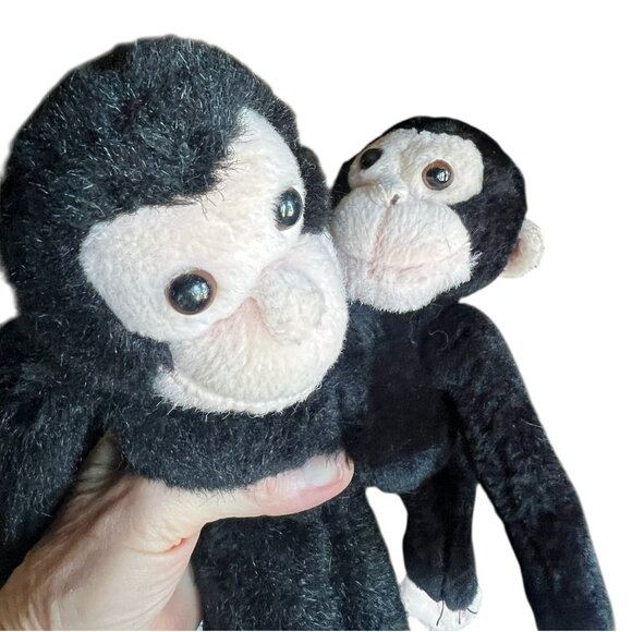 Fiesta Chimpanzee & Baby Plush With Velcro Hands & Feet - Picture 1 of 16